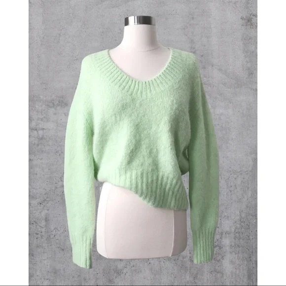 Arket Sweaters Arket Pale Green Alpaca Blend Sweater Poshmark